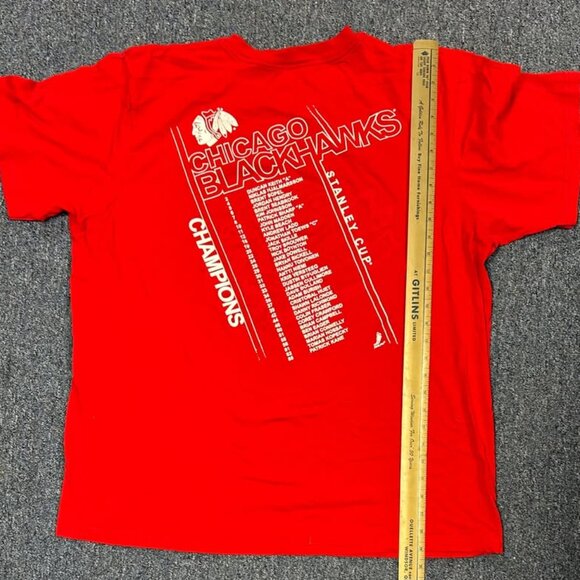 2010 Stanley Cup Champs Chicago Blackhawks Front and Back Hit Sz 2XL - Picture 6 of 8